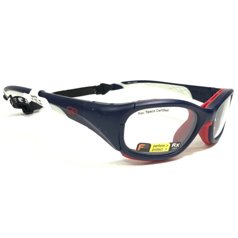Rec Specs Athletic Goggles Frames SLAM PATRIOT Matte Navy Blue Red 52-17-130